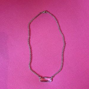 18” sterling silver Chrystal necklace.